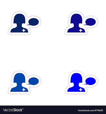 Assembly realistic sticker design on paper medical vector image