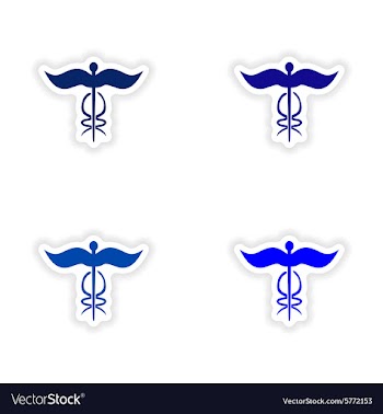Assembly realistic sticker design on paper medical vector image