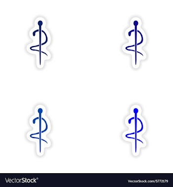 Assembly realistic sticker design on paper medical vector image