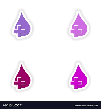 Assembly realistic sticker design on paper medical vector image