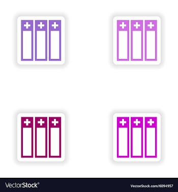Assembly realistic sticker design on paper medical vector image