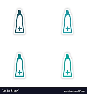 Assembly realistic sticker design on paper medical vector image
