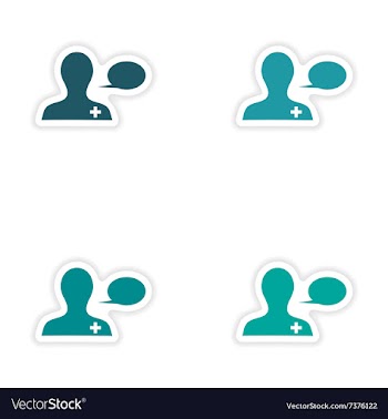Assembly realistic sticker design on paper medical vector image