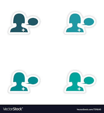 Assembly realistic sticker design on paper medical vector image