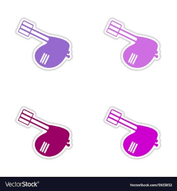 Assembly realistic sticker design on paper mixers vector image