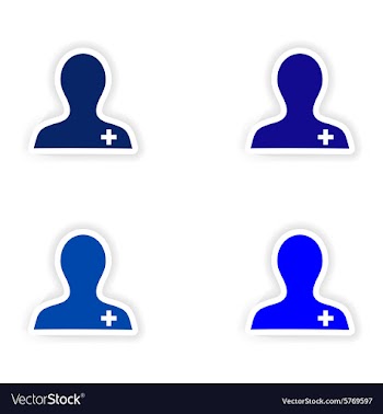 Assembly realistic sticker design on paper nurse vector image
