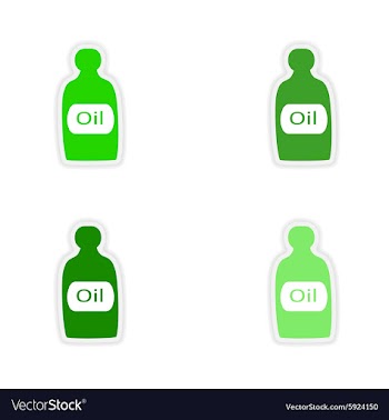 Assembly realistic sticker design on paper oil vector image