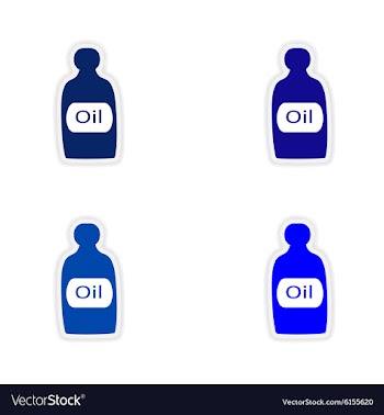Assembly realistic sticker design on paper oil vector image