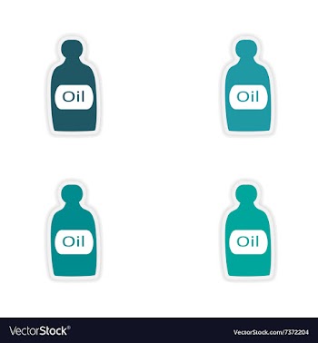 Assembly realistic sticker design on paper oil vector image