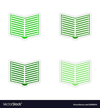 Assembly realistic sticker design on paper open vector image
