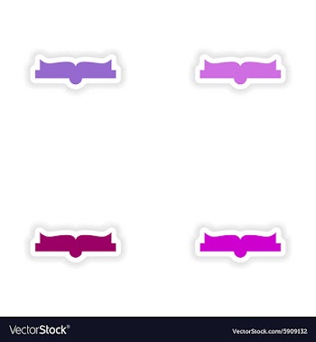 Assembly realistic sticker design on paper open vector image