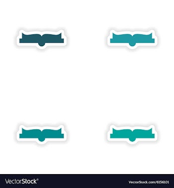 Assembly realistic sticker design on paper open vector image