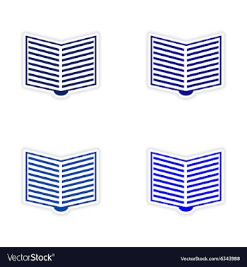 Assembly realistic sticker design on paper open vector image