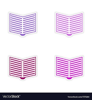 Assembly realistic sticker design on paper open vector image