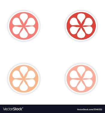 Assembly realistic sticker design on paper orange vector image
