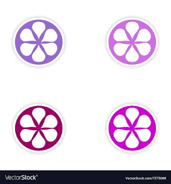 Assembly realistic sticker design on paper orange vector image