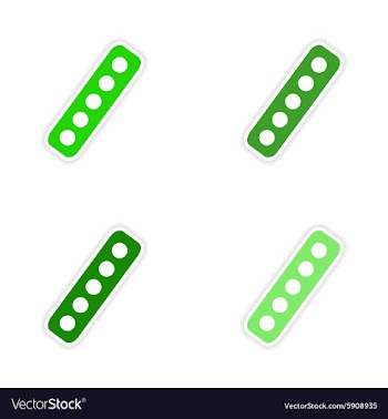 Assembly realistic sticker design on paper paint vector image