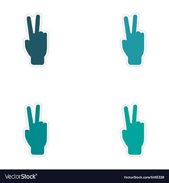 Assembly realistic sticker design on paper peace vector image