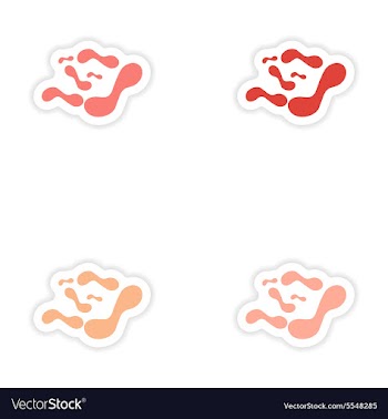 Assembly realistic sticker design on paper peanuts vector image