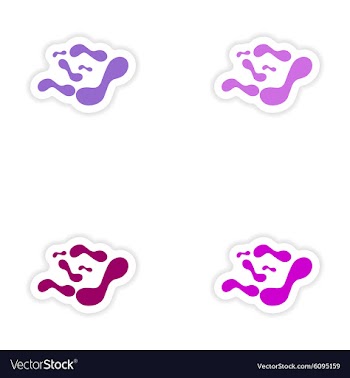 Assembly realistic sticker design on paper peanuts vector image