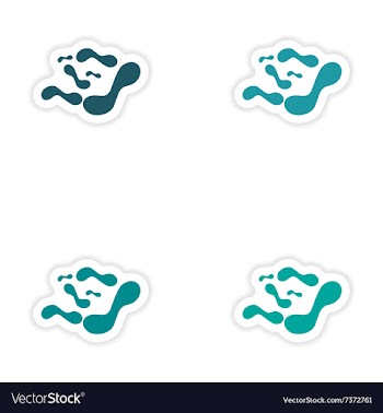 Assembly realistic sticker design on paper peanuts vector image
