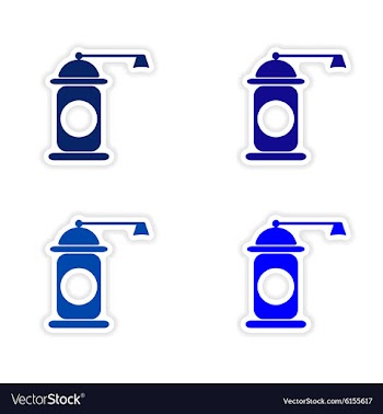 Assembly realistic sticker design on paper pepper vector image