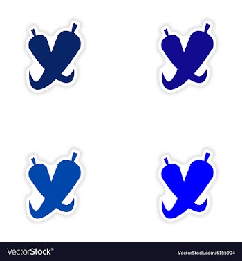 Assembly realistic sticker design on paper pepper vector image