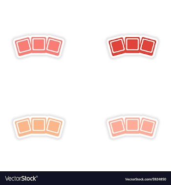 Assembly realistic sticker design on paper photos vector image