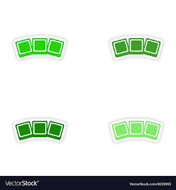 Assembly realistic sticker design on paper photos vector image