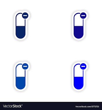 Assembly realistic sticker design on paper pills vector image