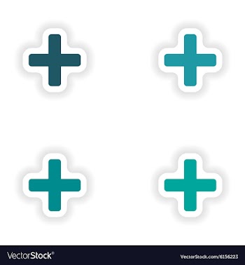 Assembly realistic sticker design on paper plus vector image
