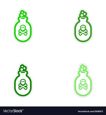 Assembly realistic sticker design on paper poison vector image