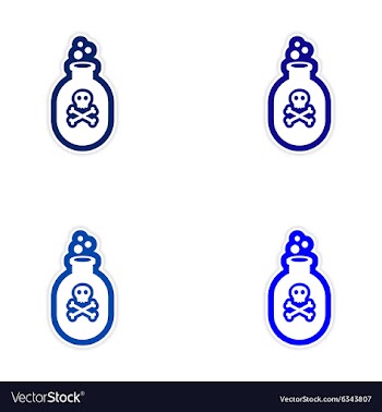 Assembly realistic sticker design on paper poison vector image