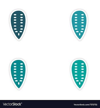 Assembly realistic sticker design on paper Pumpkin vector image