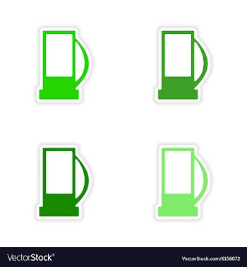 Assembly realistic sticker design on paper refill vector image