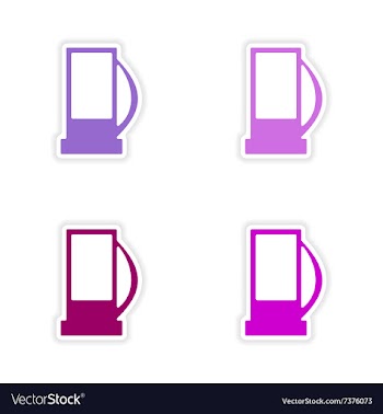 Assembly realistic sticker design on paper refill vector image