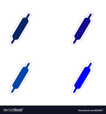 Assembly realistic sticker design on paper rolling vector image