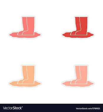 Assembly realistic sticker design on paper rubber vector image
