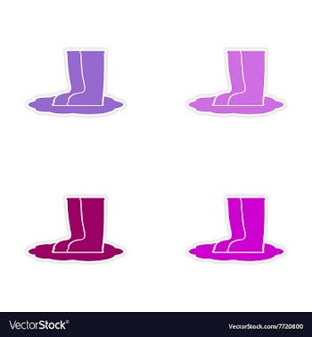 Assembly realistic sticker design on paper rubber vector image
