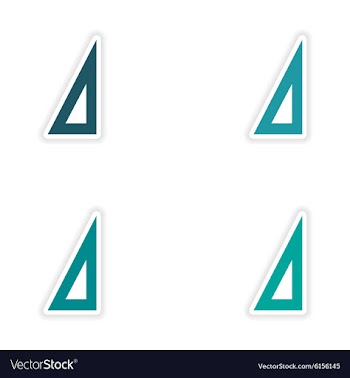 Assembly realistic sticker design on paper ruler vector image