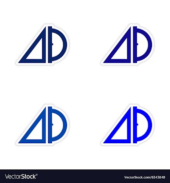 Assembly realistic sticker design on paper ruler vector image