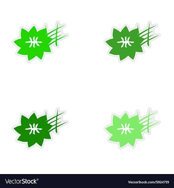 Assembly realistic sticker design on paper saffron vector image