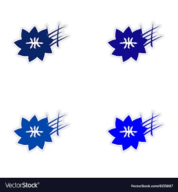 Assembly realistic sticker design on paper saffron vector image
