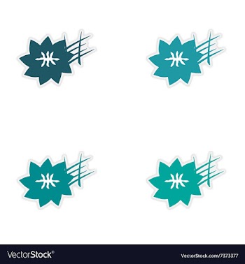 Assembly realistic sticker design on paper saffron vector image