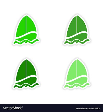 Assembly realistic sticker design on paper sailer vector image