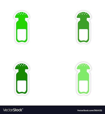Assembly realistic sticker design on paper salt vector image