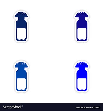 Assembly realistic sticker design on paper salt vector image