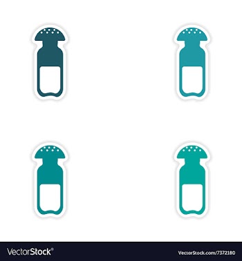 Assembly realistic sticker design on paper salt vector image