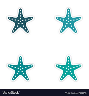 Assembly realistic sticker design on paper sea vector image