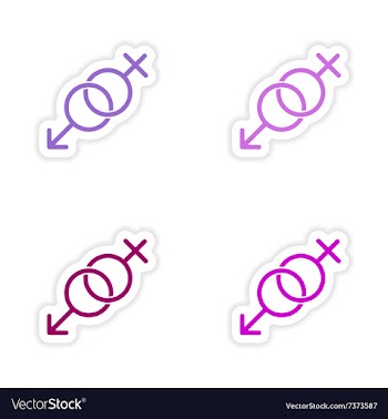 Assembly realistic sticker design on paper sex vector image